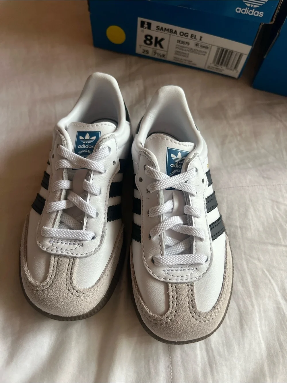 adidas Kids Samba OG Sneakers in Black & White